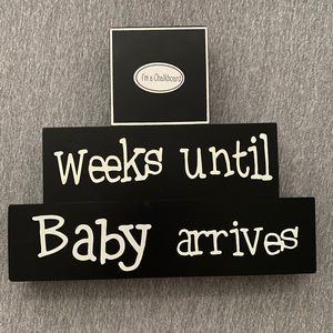 Baby Countdown Chalkboard Sign
